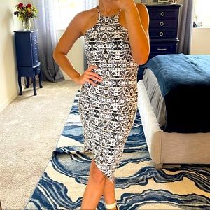 Printed Halter Neck Dress